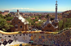 ceramic mosaic in park guell