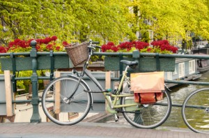 Amsterdam canal and bicycle