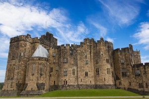 Alnwick Castle, Northumberland, England. Location for Hogwarts in Harry Potter.