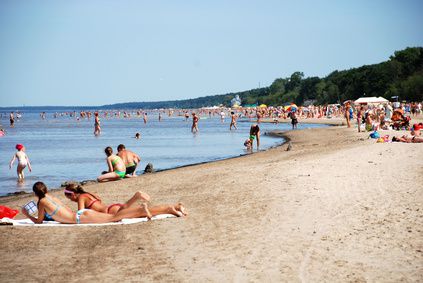 A semi busy beach in Latvia - a great reason to visit Latvia.