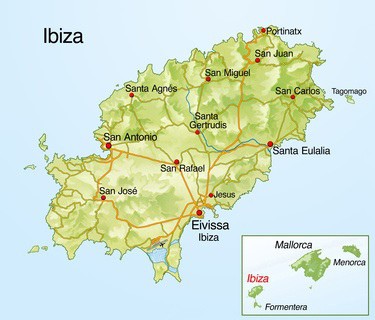 Map of Ibiza