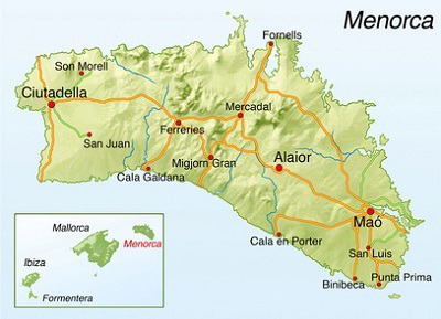 Menorca map