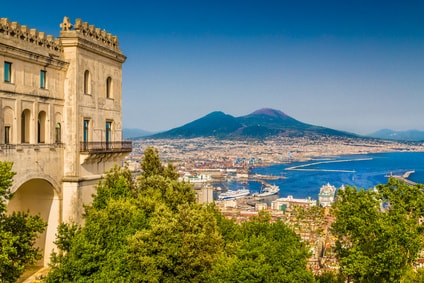 Rome road trip - Naples overlooking Mount Vesuvius