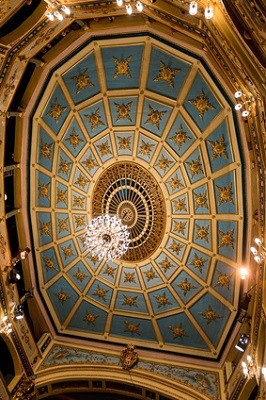 Places in Malta for classical music: Manoel Theatre ceiling