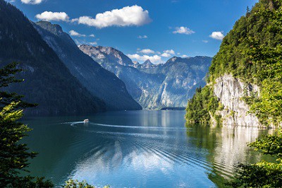 German Alpine Road: THe finishing point of Königssee