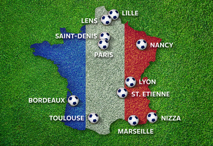 Euro 2016 - where games are in France