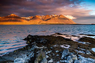 The midnight sun in Iceland