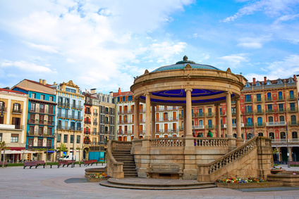 San Juan de la Pena - Pamplona Navarra in Spain plaza del Castillo square downtown