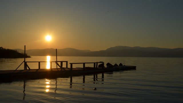 Midnight sun Sweden- Lake Torneträsk