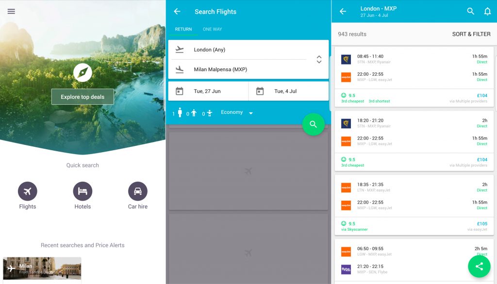 Travel apps for your holiday: Skyscanner