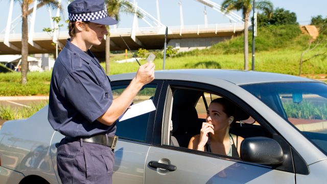 Receiving a traffic violation