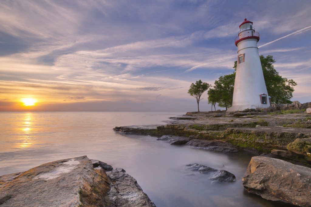 Great Lakes of North America: Marblehead Lighthouse on Lake Erie in Ohio