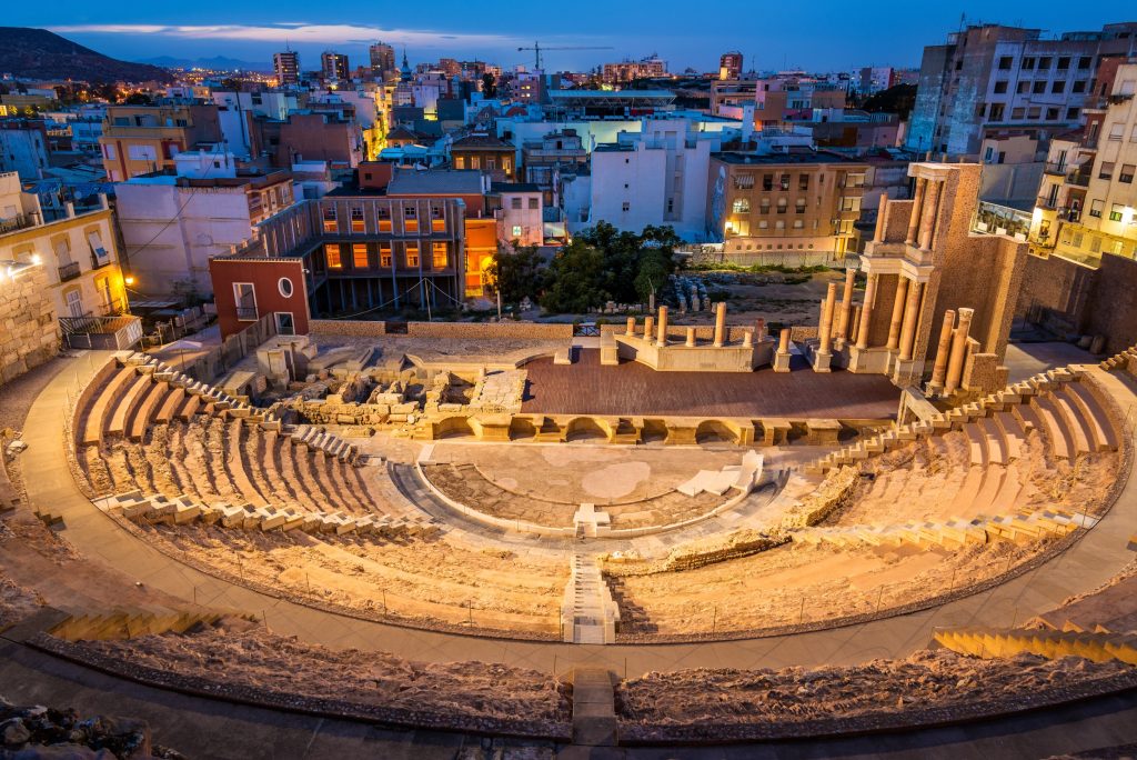 Roman ruins, Cartagena; Spanish costas; Costa Calida