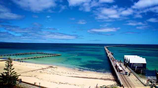 Jetty of gorgeous beach