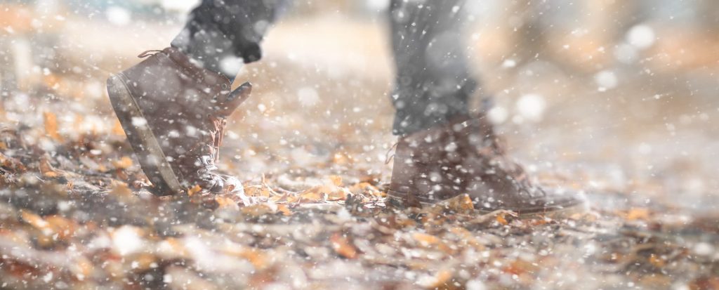 Snowy and wet shoes