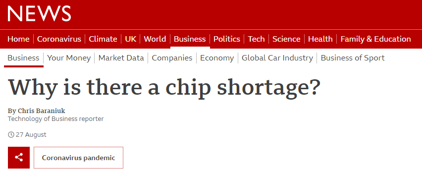 BBC News Why is there a chip shortage?