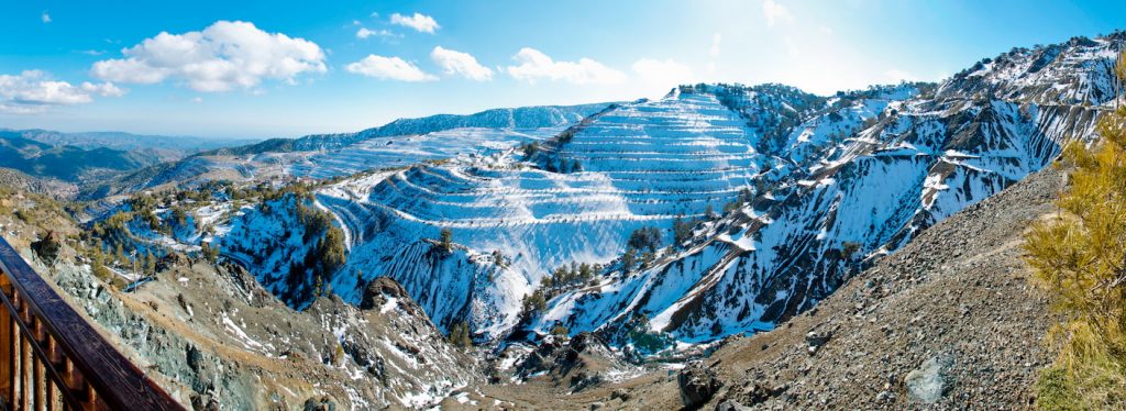 Troodos mountains in winter