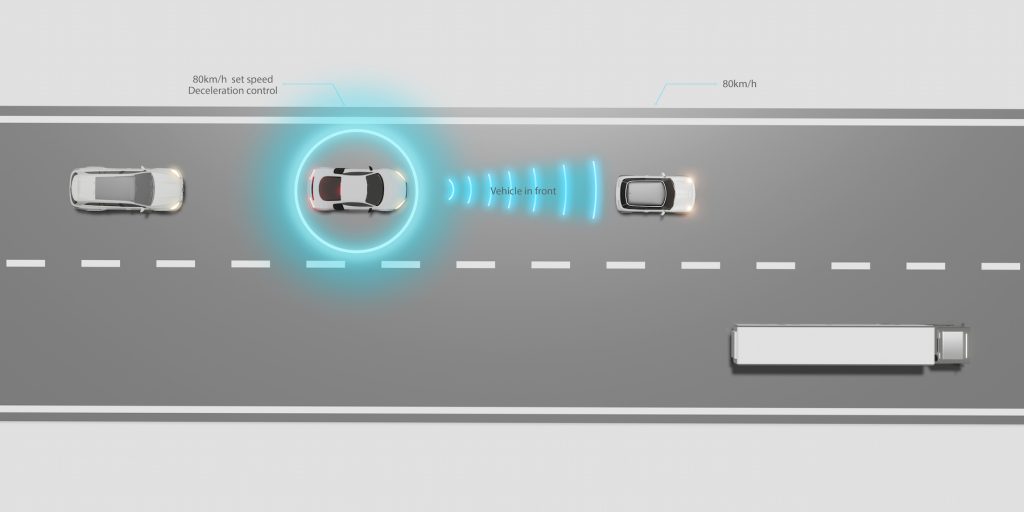 Demonstration of adaptive cruise control